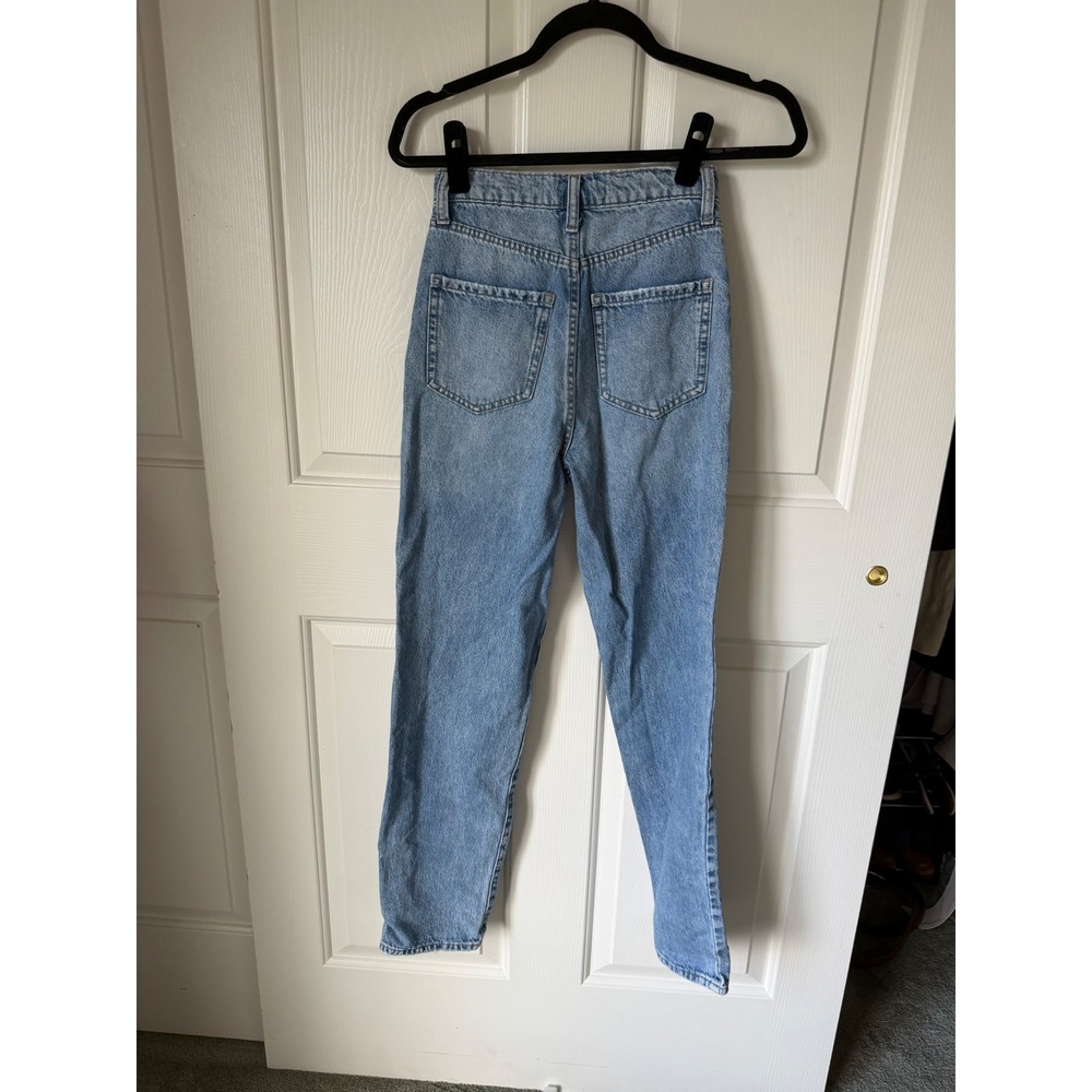 Sam Edelman Womens High Rise Straight Leg Jeans Light Wash Blue Size 24